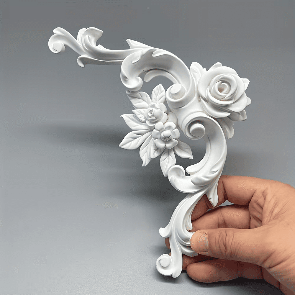 Ornate French Floral Corner Trim