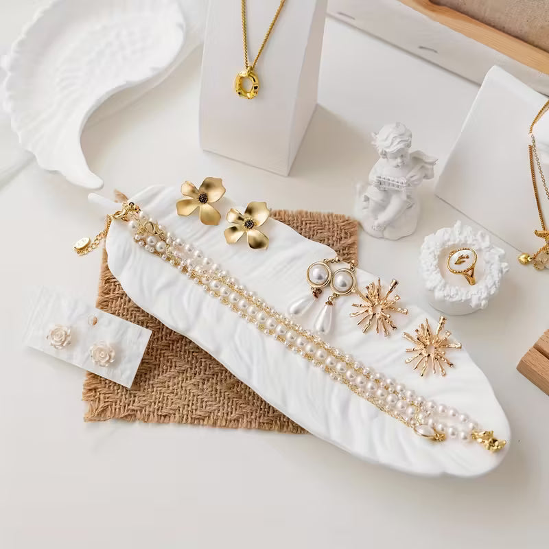 Feather-Shaped Jewelry Tray