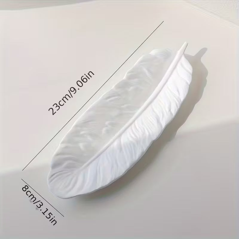 Feather-Shaped Jewelry Tray