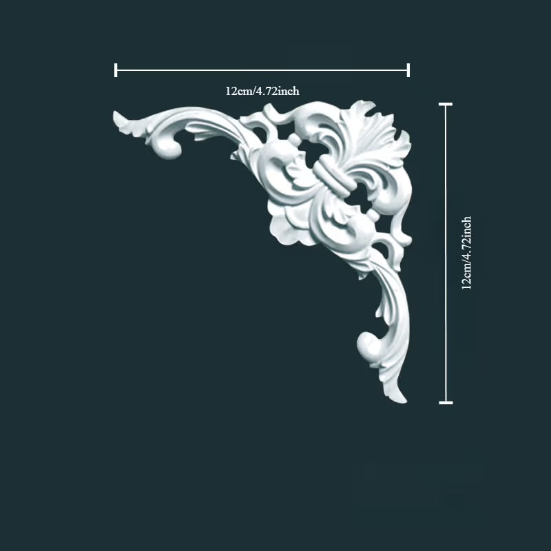 Ornate French Floral Corner Trim