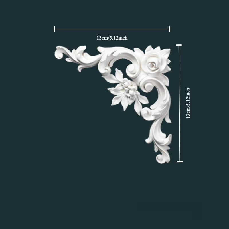 Ornate French Floral Corner Trim